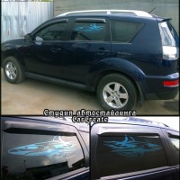 Mitsubishi Outlander – тонировка стекол и арт-тонировка автомобиля